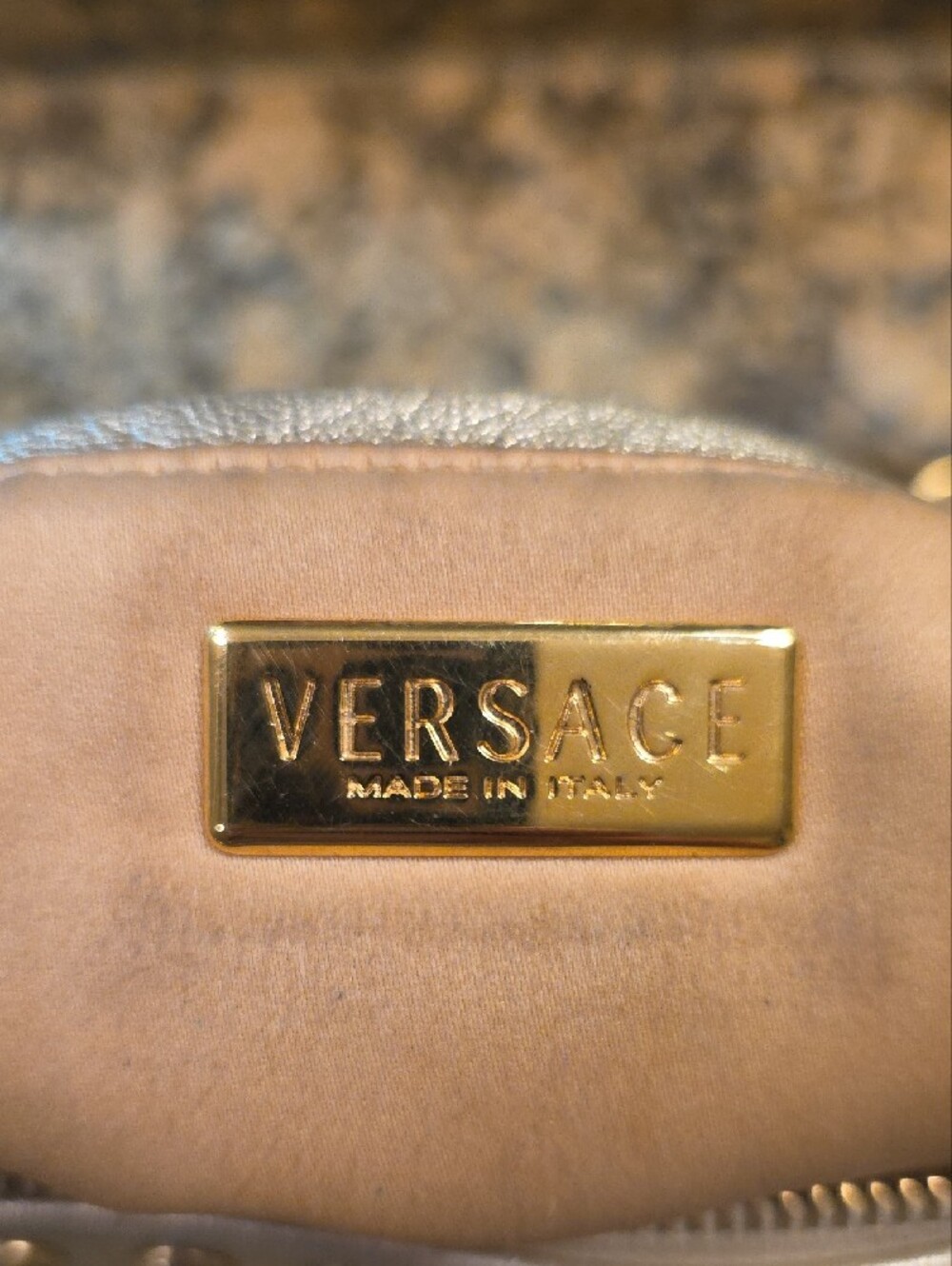 Gorgeous Versace Cream and Gold Medusa Studded Satchel with Braided Handle - Picture 13 of 16